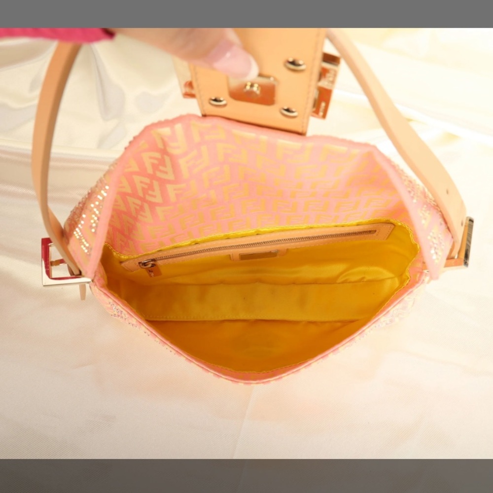 Authentic Vintage Ultra-Rare Fendi Crystal Studded Zucchino Baguette - Picture 16 of 16